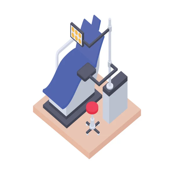 Dentist Chair Isometric Icon — Stock Vector