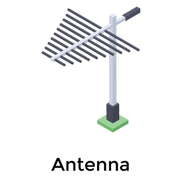 Design Des Antennensymbols Isometrischer Vektor — Stockvektor