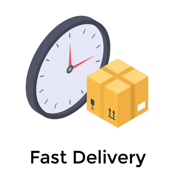 Delivery Time Icon Isometric Design — Stock Vector