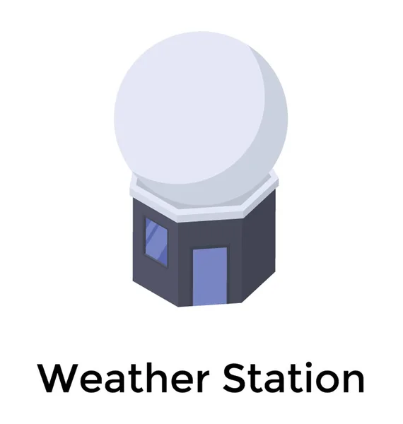 Isometrisches Symbol Für Wetterstation — Stockvektor