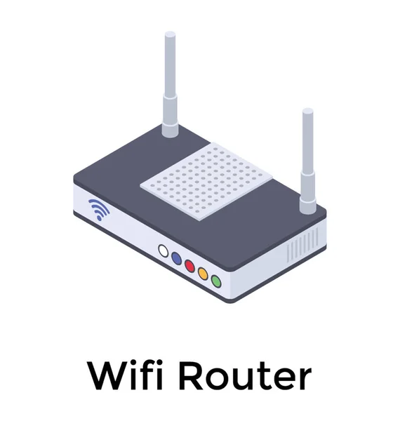 Wifi Router Vektor Isometrischem Design — Stockvektor