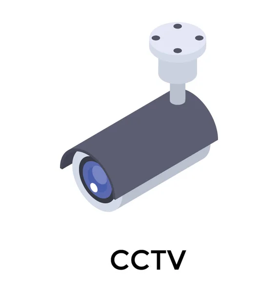 Изометрическая Иконка Камеры Безопасности Камеры Видеонаблюдения — стоковый вектор