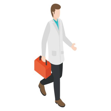 Erkek doktorun izometrik karakteri 