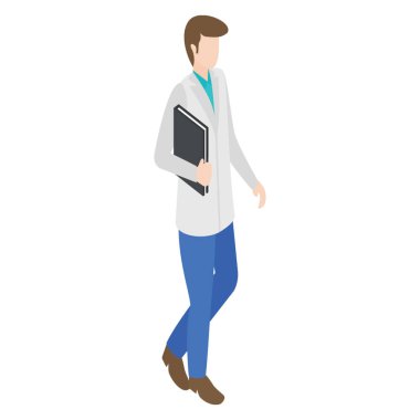Erkek doktorun izometrik karakteri 