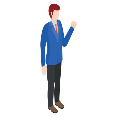 İş kişinin izometrik tasarımı.