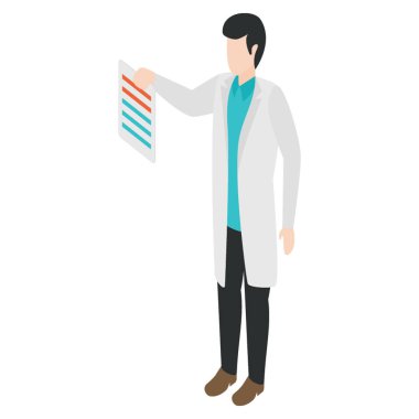 Erkek doktorun izometrik karakteri 