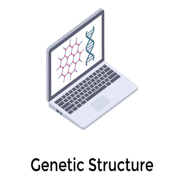Deoxyribonucleic Acid Structure Icon — Stock Vector