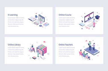 Online Eğitim İllüstrasyonlar Seti