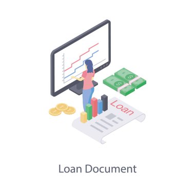 Beyaz arka planda yalıtılmış kredi belge simgesi 