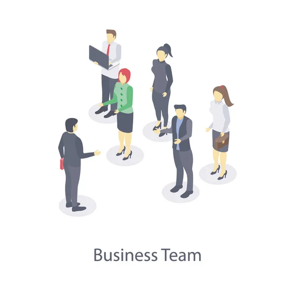 Ikone Des Business Teams Isometrischen Design — Stockvektor