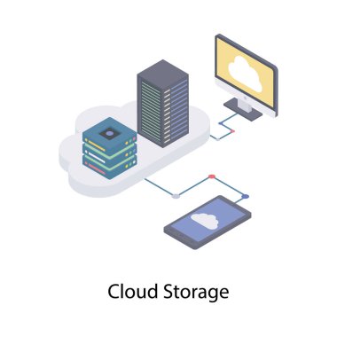 Biyometrik tasarımda bulut depolama simgesi 