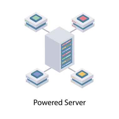 Biyometrik tasarımda güç sunucusu simgesi 