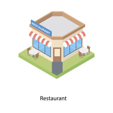 Kafe dükkanının isometrik simgesi 