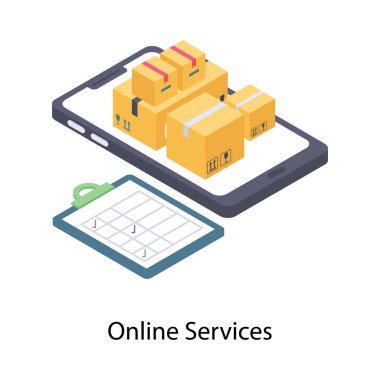 Online sipariş rezervasyon simgesi isometrik tasarım.