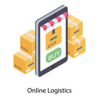 Online sipariş rezervasyon simgesi isometrik tasarım.