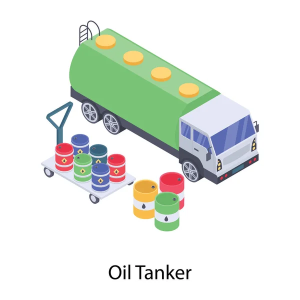Icono Petrolero Diseño Isométrico — Vector de stock