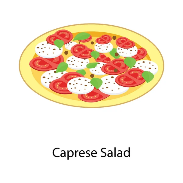 Ícone Salada Caprese Design Isométrico — Vetor de Stock
