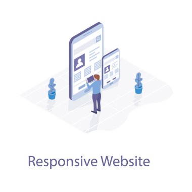 Duyarlı tasarım vektör çizgi simgesi 