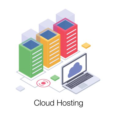 Isometrik vektörde bulut barındırma 