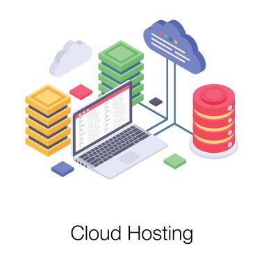 Isometrik vektörde bulut barındırma 