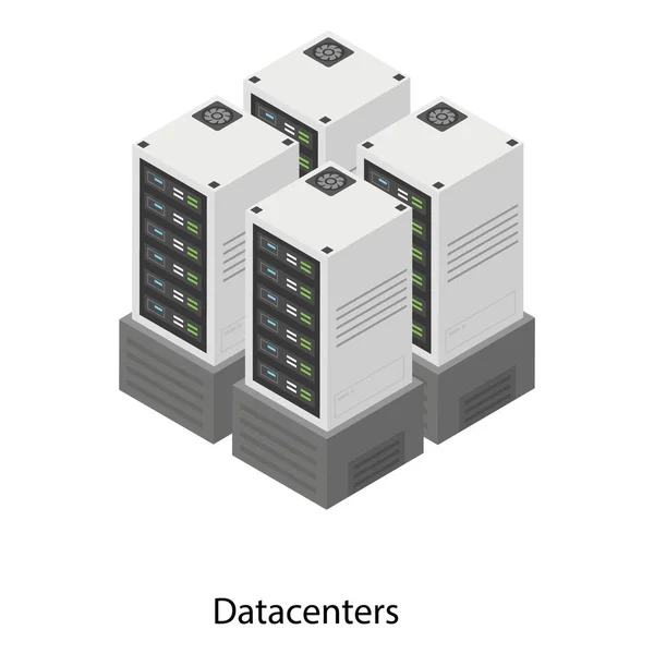 Datacenter Isometric Vector Design Icon — Stock Vector