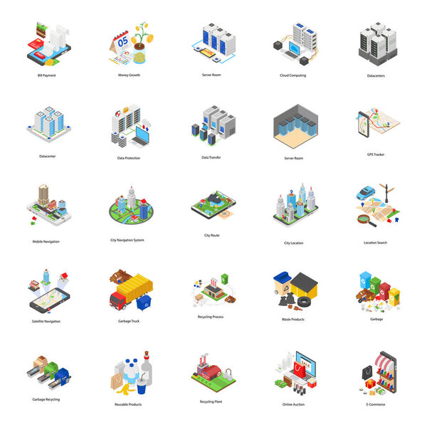 FactorIes Isometric Vector Icons 