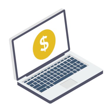 Isometrik online para işlem vektörü 