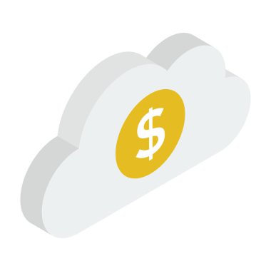 Finansal bulut ağı vektör tasarımı 