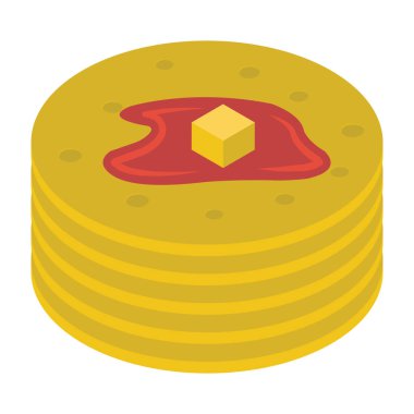 İzometrik tasarımda lezzetli gözleme vektörü 