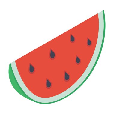 Biyometrik vektörde tatlı karpuz dilimi 