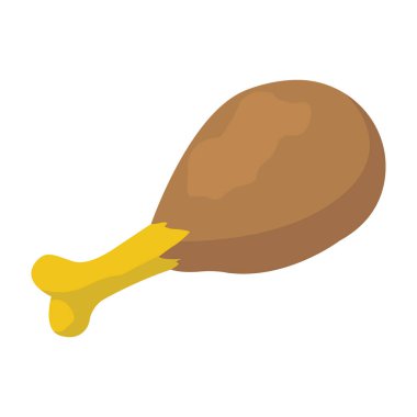 Izometrik tasarımda tavuk baget vektörü 