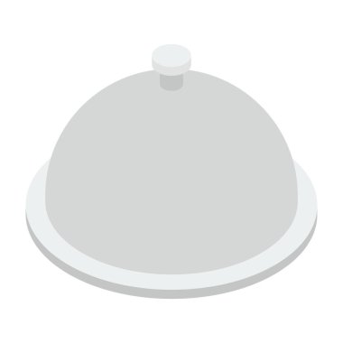 Gıda sunan cloche vektör tasarımı 