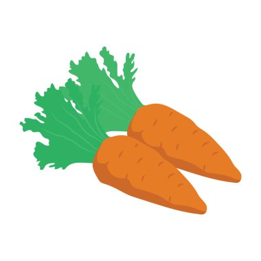 İzometrik tasarımda organik havuç simgesi 