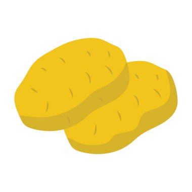 Ezometrik patates sebze vektör tasarımı 