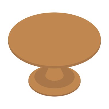 Yuvarlak yemek masası vektör tasarımı 