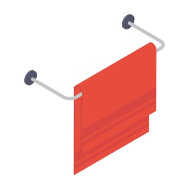 Biyometrik tasarımda havlu standı vektörü 