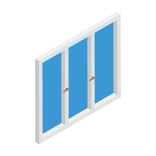 Isometrisches Glasfenster Vektor Design — Stockvektor