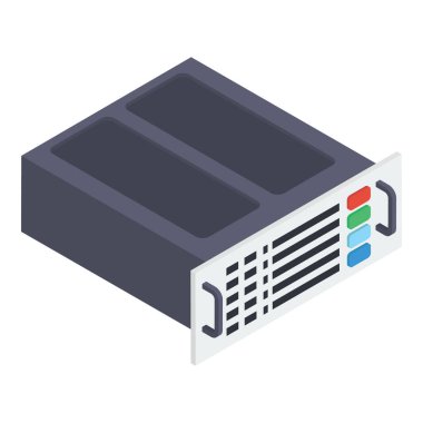 İzometrik tasarımda güç kaynağı vektörü 