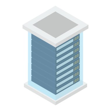 Veri sunucusu raf vektör tasarımı 