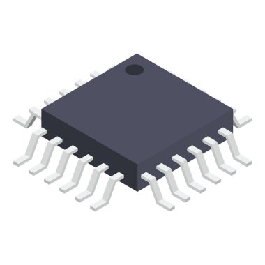 Izometrik işlemci yonga vektör tasarımı 