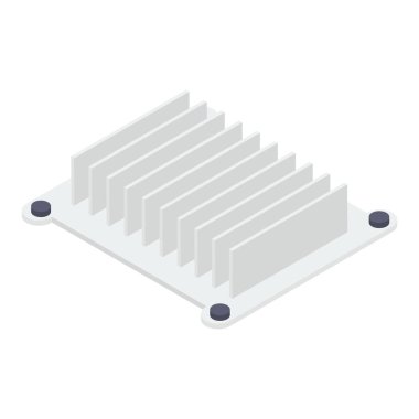 Izometrik tasarımda Ram soket vektörü 