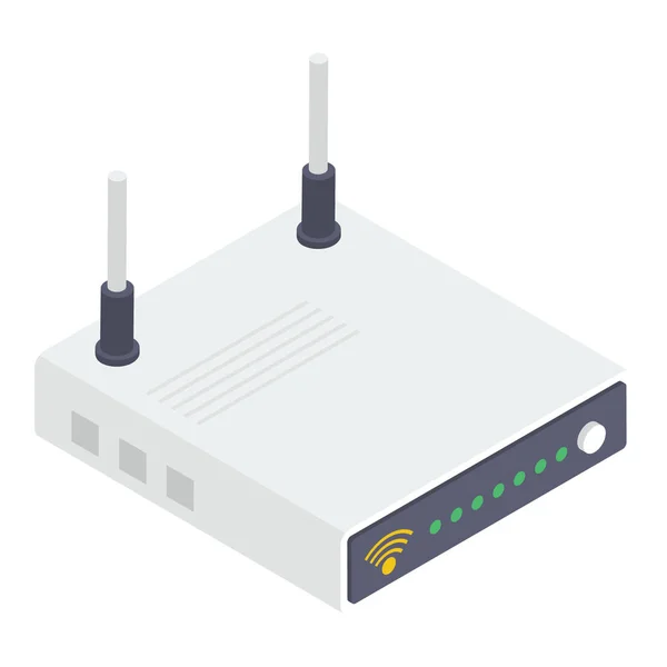Vector Router Wifi Diseño Isométrico — Vector de stock