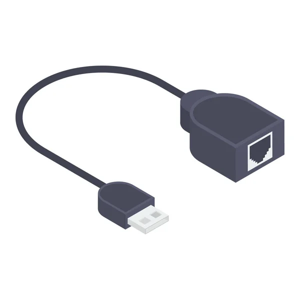 Diseño Vectores Cable Datos Isométricos — Vector de stock