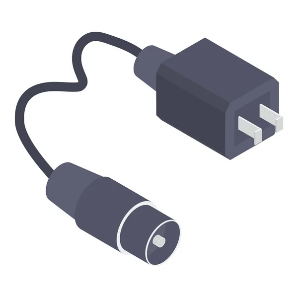 Isometrische Computer Lader Kabel Vector Ontwerp — Stockvector