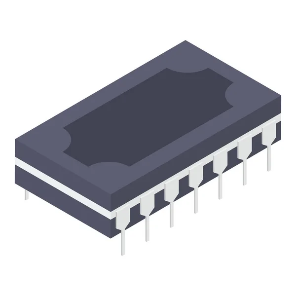 Geïntegreerde Circuit Vector Isometrisch Ontwerp — Stockvector