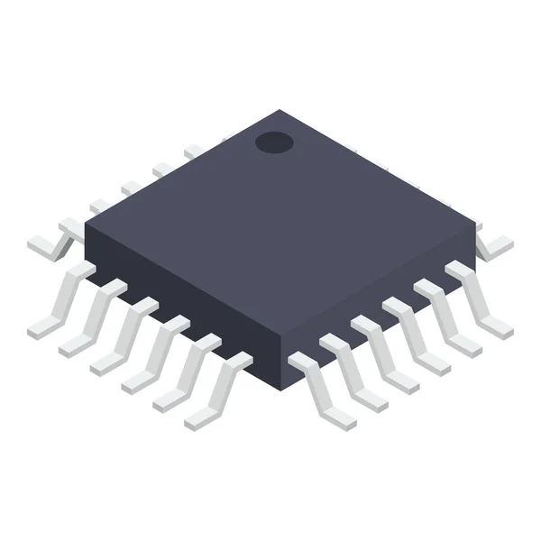 Isometrische Processorchip Vector Ontwerp — Stockvector