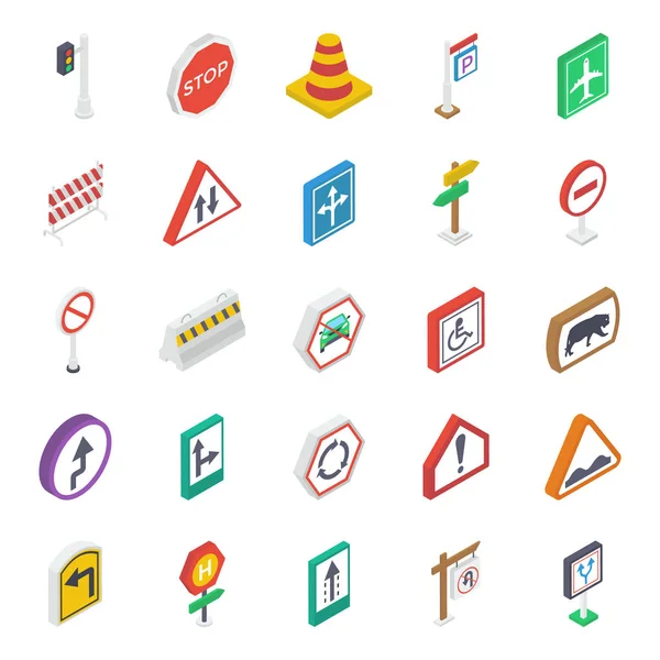 Sign And Symbols Isometric Vectors Pack