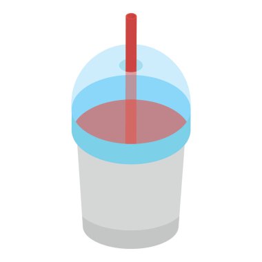 Izometrik tasarımda yeniden kullanılabilir kahve fincanı 