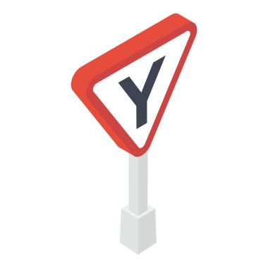 Yol kavşak vektör isometrik tasarım 