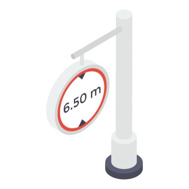 Mesafe kartı vektör isometrik tasarımı 